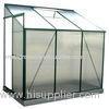 OEM Durable DIY Polycarbonate Lean to Greenhouse For Plant / Nursery With Single Sliding Door