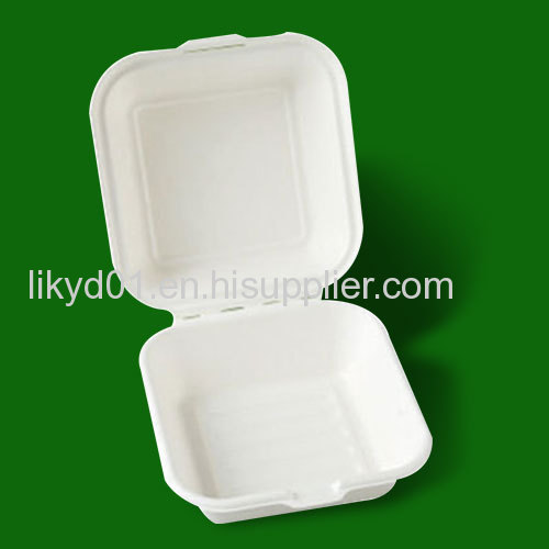 Biodegradable sugarcane pulp box