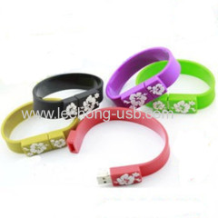 customized silicone bracelets usb bracelets 2gb