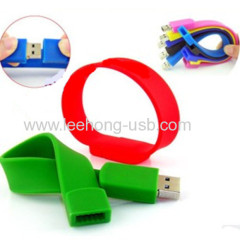 company promotional gift silicone usb bracelet 8GB