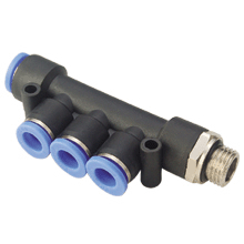 PKD-G Male Triple Branch Reducer One Touch Tube Fittings with O-ring