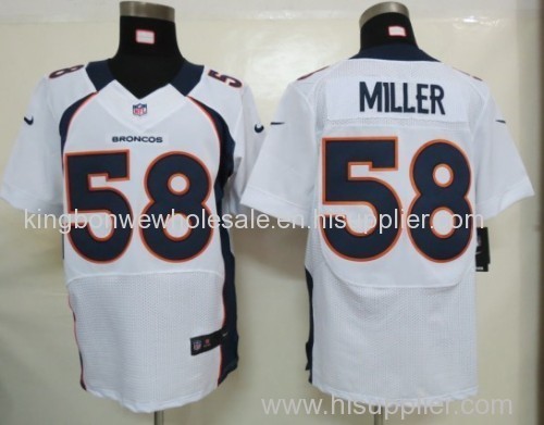High Quality Denver Broncos 58 Miller White Elite Jerseys, NFL Jersey