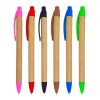 Eco paper promotional ballpoint pen with plastic trims