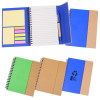 Promotional eco notebook with sticky notes and ballpen