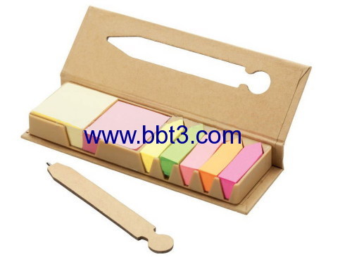 New design eco paper box with sticky notes and ballpen