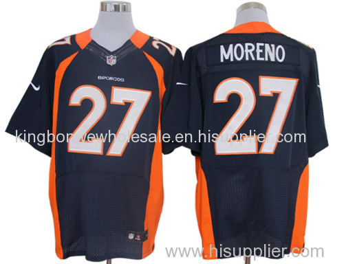 Cheap NFL Jersey Knowshon Moreno 27# Denver Broncos Game Jersey - Navy Blue