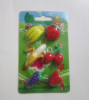 6 unique fruit v.s vegetable erasers set