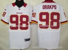 White NFL Jersey Washington Redskins #98 Brian Orakpo Elite Jersey