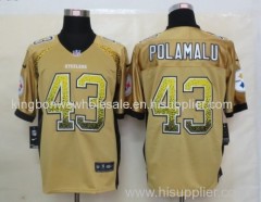 2013 NEW NFL Jersey, Pittsburgh Steelers 43# Polamalu Drift Fashion Gold Elite Jerseys