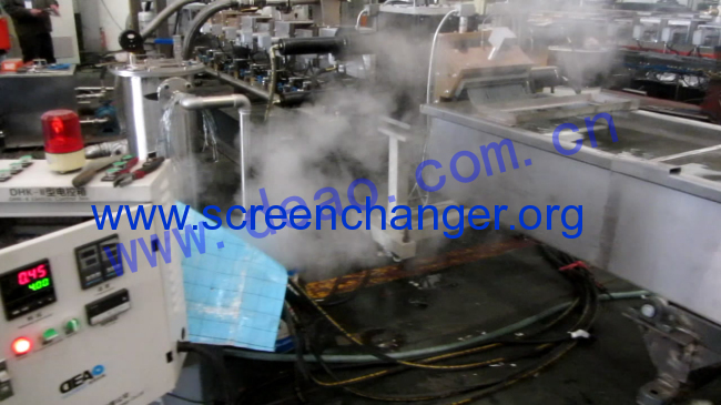 Back-flush screen changer DHZX-1800 for plastic recycling machine