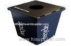 Black Corrugated Plastic Bins Collapsible For Recycle , Light Weight