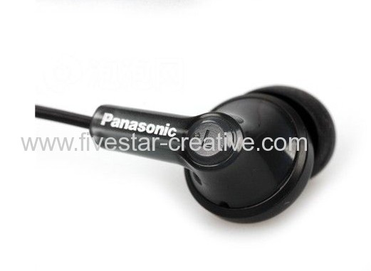 Panasonic RP-HJE120-K In Ear Earbud Ergo-Fit Headphones Black