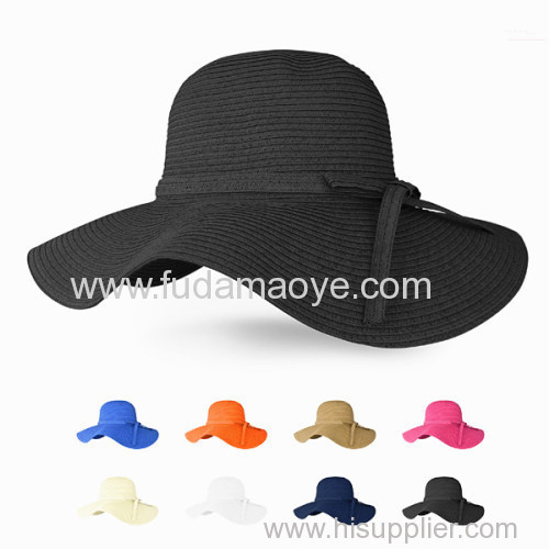 girls wide brim straw hat