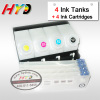 (4 colors/set) 4 ink tanks + 4 ink cartridges BIS Bulk Ink System for Roland Mimaki Mutoh without chip