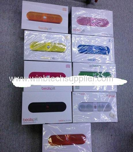 Newest Monster beats bluetooth wirless mini pill speaker with b logo 