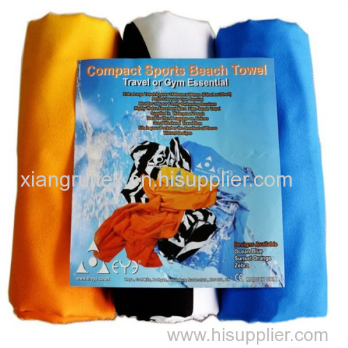 printed suede beach towel