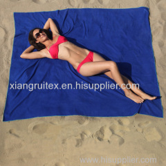 Super absorbent suede beach towel