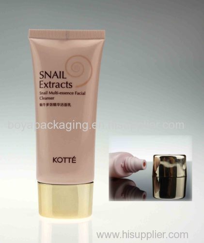 plastic tube for cosmetics with silver cap