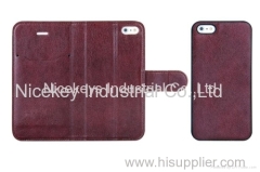 Soft Flip Pu Leather Case For Iphone5/5s