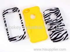 colorful zebra silincone case for iphone