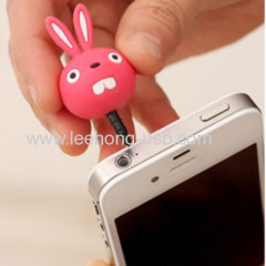 Custom cartoon cute Soft pvc dustproof plug