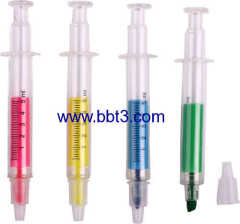 Syringe highlighter pens