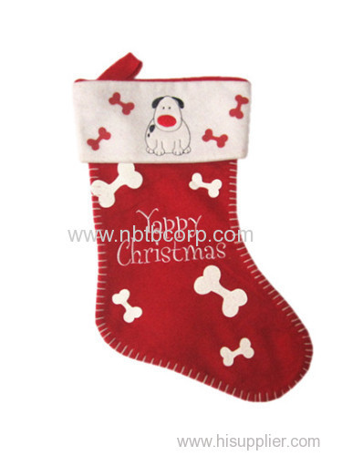 Bone Printed Christmas Stocking