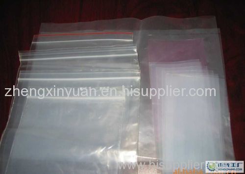 clear zipper / sealed bags