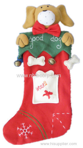 single-sided velyet Christmas stocking