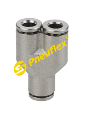 PY Union Y Brass Nickel Plated Brass Push in Fittings