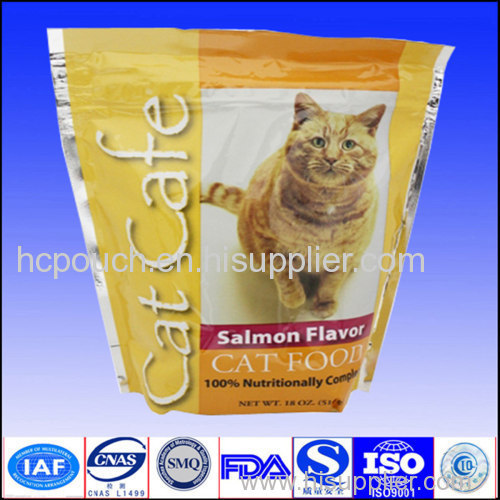 Customized Printed Zipper Top Cat Food Package Bag