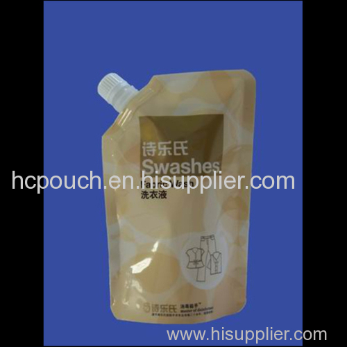 Self-standing liquid spout pouch for juice jelly milk