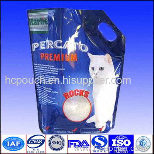 stand up pet food bag for cat