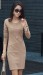 Women's long-sleeve cotoon dress splicing cause dresses