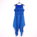 Female irregular round collar sleeveless chiffon dress