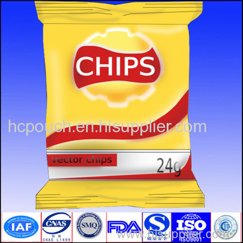 Lap Seal Potato Chips Packaging Bag