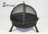 Shengri Round Cast Iron Fire Pit with bbq grill