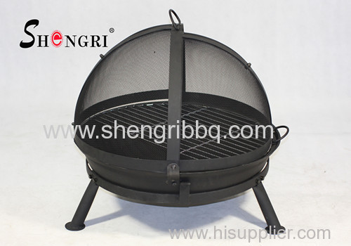 fire pit with bbq grill