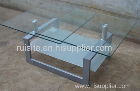 Stylish Glass And Steel Tea Table