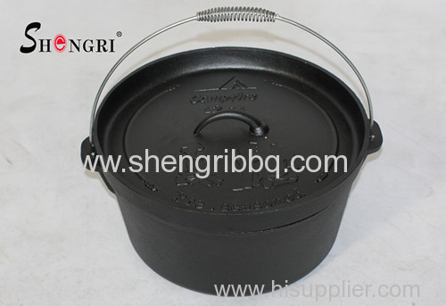 Shengri cast iron Dutch oven camp cooking