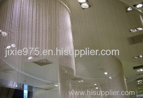 Metal beaded curtain an impressive alternative for space dividers