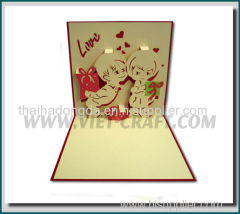 Love 3D handmade greeting card
