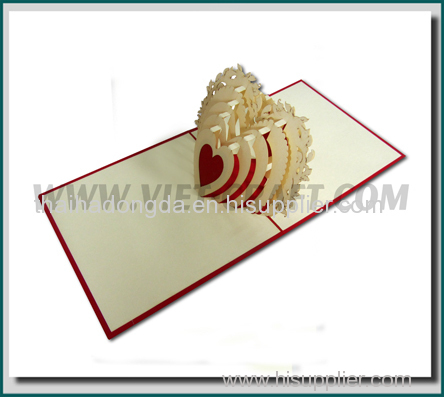 Love pop up 3D handmade greeting card