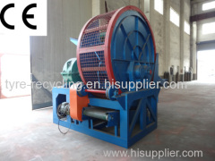 Waste tire shredder machine