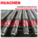 Conical twin screw barrel for sheet profile tube pipe