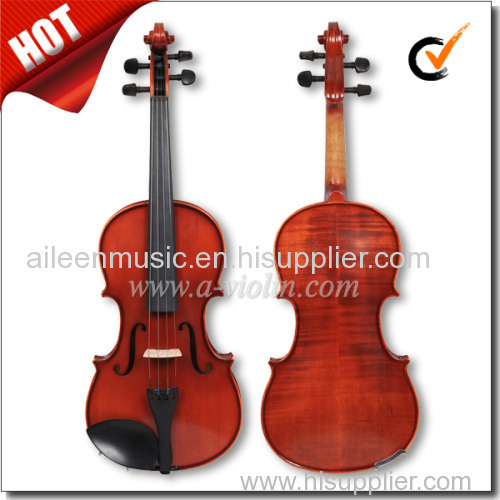 Universal Violin Fiddle with Case, Flamed Conservatory Violin Outfit (VM125)