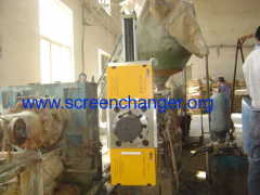 Plate type hydraulic continuous screen changer for polymer melt filtration