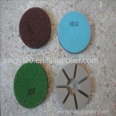 Dry concrete polishing pads