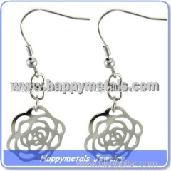 flower stainless steel earrings