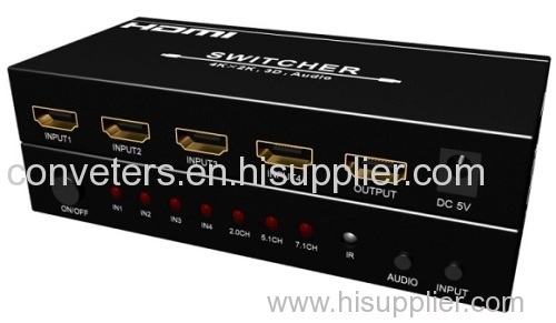 HDMI 1.4 Switcher 4x1 With Remote Control